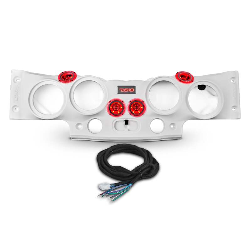 DS18 07-18 JK/JKU Jeep Soundbar Fits 4x 8in Speakers (Not Included) Tweeters Drivers Included-White