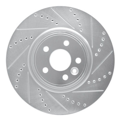 R1 Concepts R1 07-16 Volvo S60 Front Right Drilled & Slotted Silver Brake Rotor