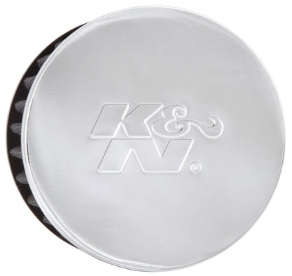 K&N Engineering K&N 1.5in Flange ID x 3in OD x 2.5in H Chrome Finish Rubber Base Crankcase Vent Filter