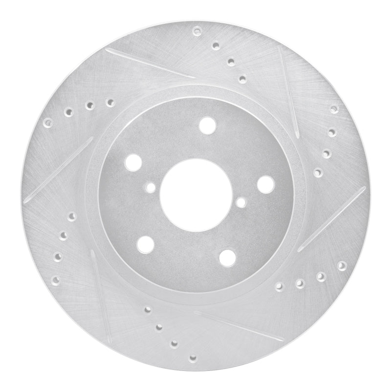 R1 Concepts R1 19-24 Subaru Forester Front Right Drilled & Slotted Silver Brake Rotor