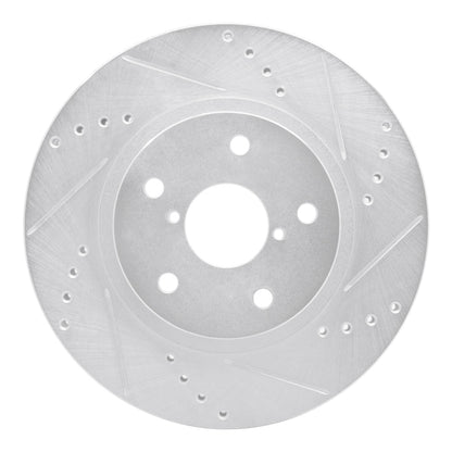 R1 Concepts R1 19-24 Subaru Forester Front Right Drilled & Slotted Silver Brake Rotor
