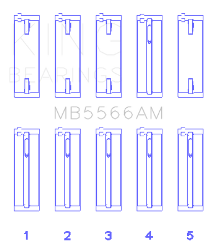 King Engine Bearings Audi A4 1.8L AEB (Size STD) Main Bearing Set