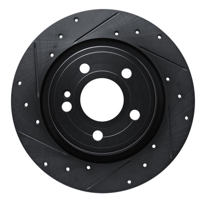 R1 Concepts R1 19-26 Mercedes-Benz A220 Rear Left Drilled & Slotted Black Brake Rotor