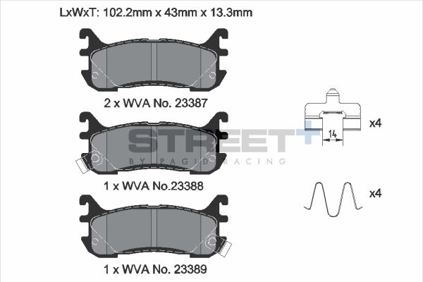 PAGID Racing T8295SP2001 STREET+ Brake Pads