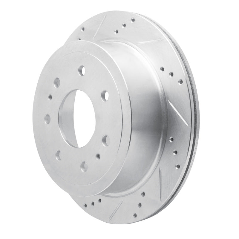 R1 Concepts R1 04-11 Ford F-150 RWD Rear Left Drilled & Slotted Silver Brake Rotor