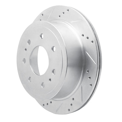 R1 Concepts R1 04-11 Ford F-150 RWD Rear Left Drilled & Slotted Silver Brake Rotor