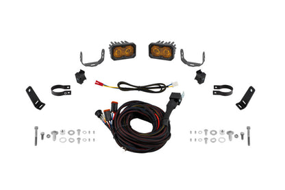 Diode Dynamics Stage Series 1 3/4 In Roll Bar Chase Light Kit SSC2 Sport - Yellow (Pair)