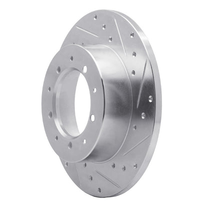R1 Concepts R1 74-16 Land Rover Defender (Mexico) Rear Right Drilled & Slotted Silver Brake Rotor
