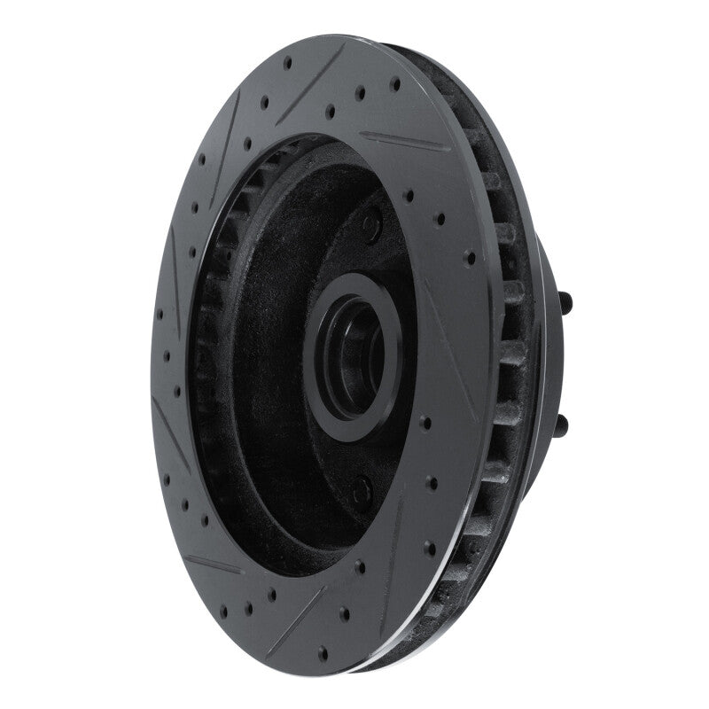 R1 Concepts R1 78-81 Dodge B350 Front Right Drilled & Slotted Black Brake Rotor