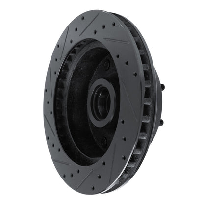R1 Concepts R1 78-81 Dodge B350 Front Right Drilled & Slotted Black Brake Rotor