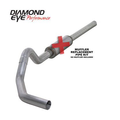 Diamond Eye Performance Diamond Eye KIT 4in Catback MFLR RPLCMENT PIPE Single AL: 2004.5-2007.5 DODGE CUMMINS 600