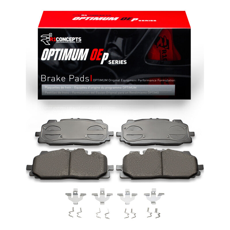 R1 Concepts R1 17-25 Audi A6 Allroad Front Optimum OE Brake Pads & Hardware Kit
