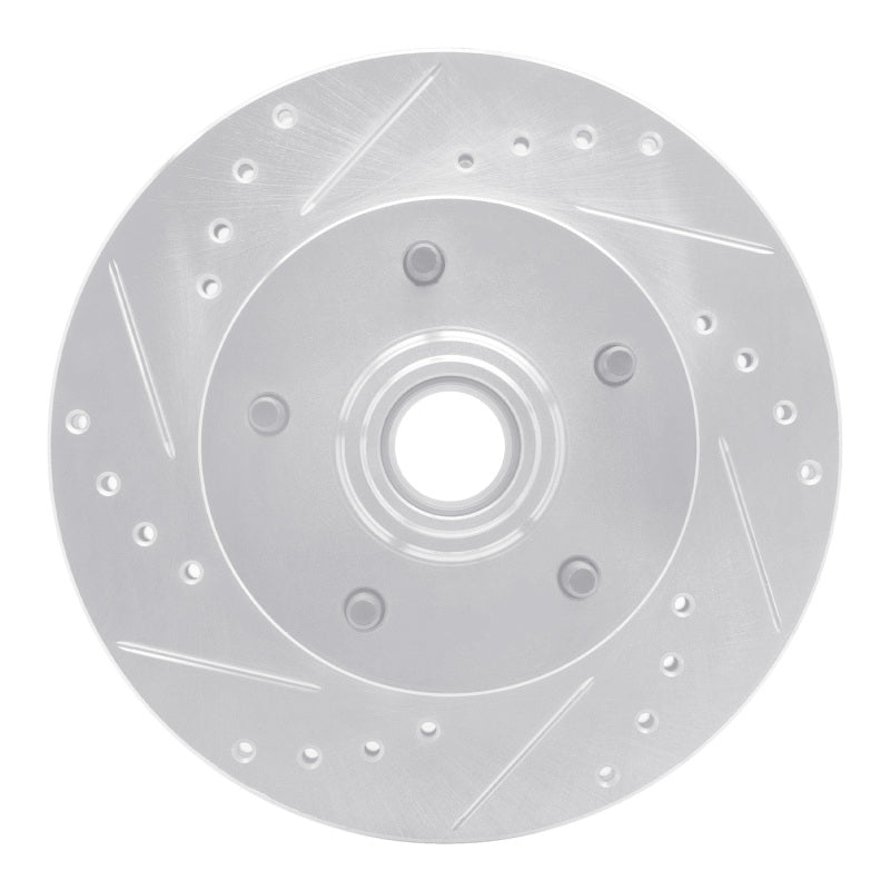 R1 Concepts R1 67-74 Buick Apollo Front Left Drilled & Slotted Silver Brake Rotor