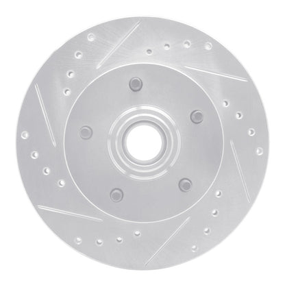 R1 Concepts R1 67-74 Buick Apollo Front Left Drilled & Slotted Silver Brake Rotor