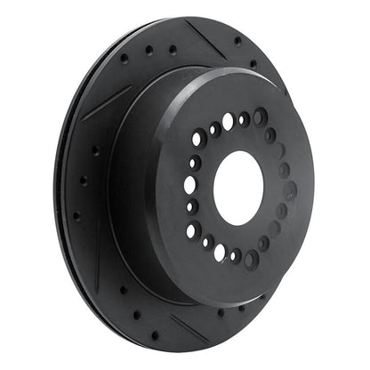 R1 Concepts R1 92-98 Lexus SC300 Rear Right Drilled & Slotted Black Brake Rotor