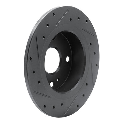 R1 Concepts R1 79-81 Toyota Celica Rear Right Drilled & Slotted Black Brake Rotor
