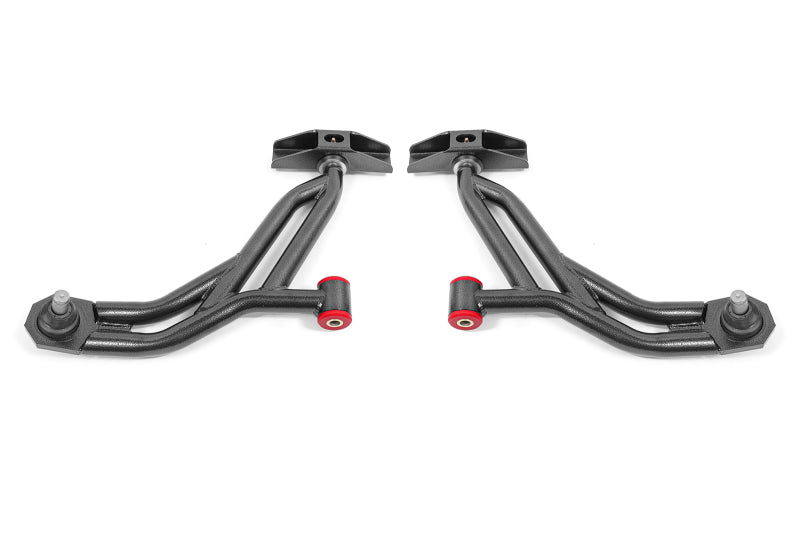 BMR Suspension BMR 10-14 Ford Mustang Non-Adj. Lower A-Arms Delrin/Rod w/ 19mm Tall Ball Joint - Black Hammertone