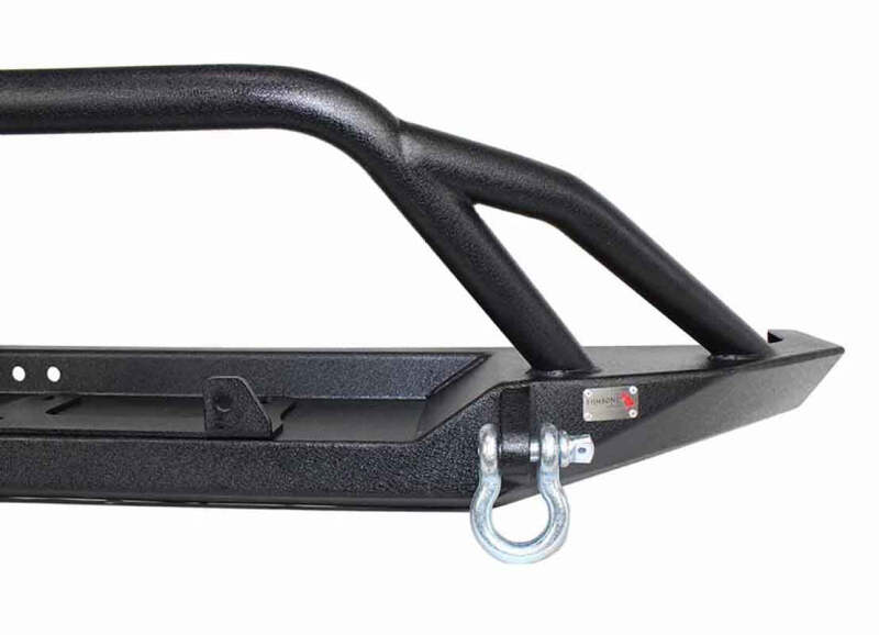 Fishbone Offroad Cherokee XJ Front Winch Bumper W/Grille Guard Bullhead Steel - Blk Txtrd Pwdrcoat