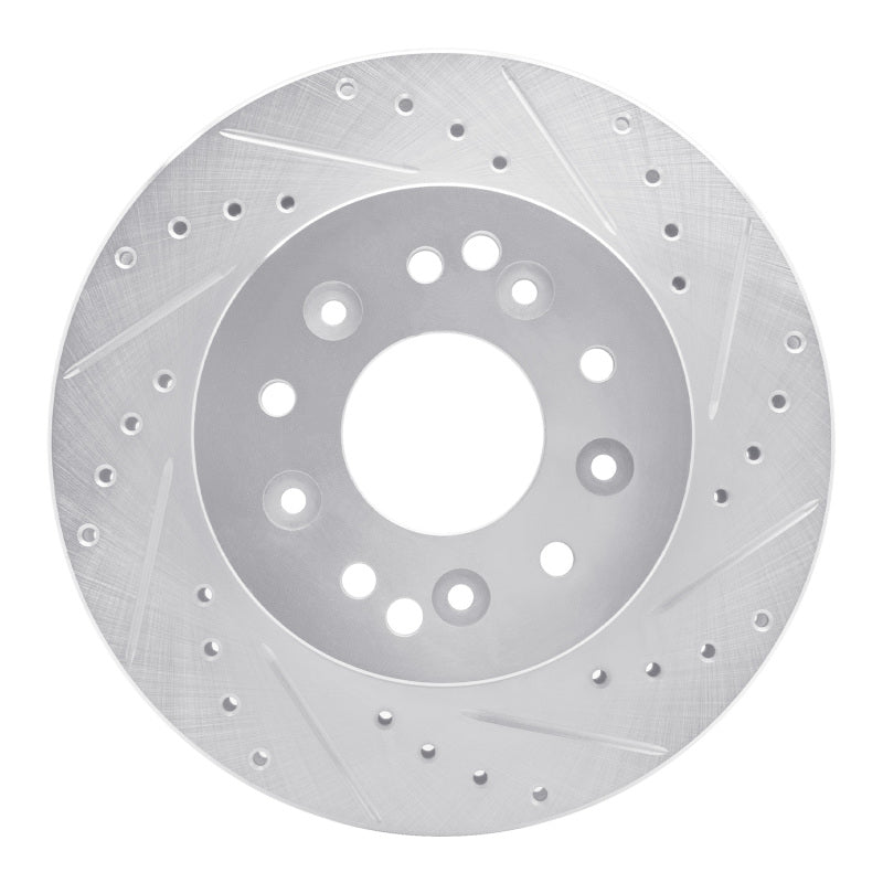 R1 Concepts R1 63-82 Chevrolet Corvette Front/Rear Right Drilled & Slotted Silver Brake Rotor