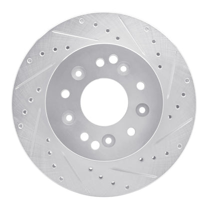 R1 Concepts R1 63-82 Chevrolet Corvette Front/Rear Right Drilled & Slotted Silver Brake Rotor