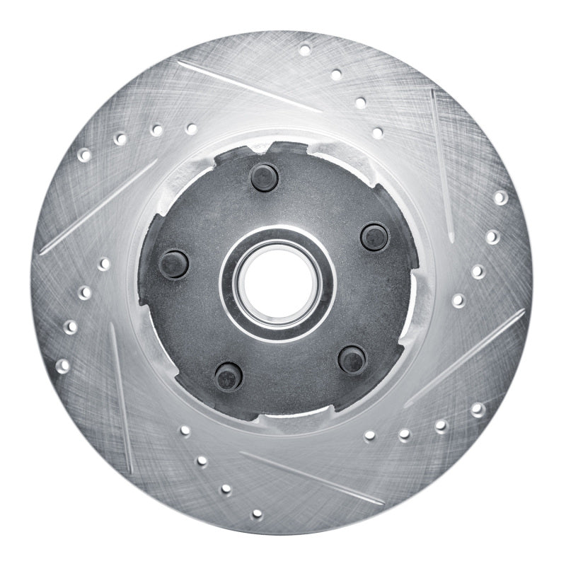 R1 Concepts R1 65-67 Ford Ranchero Front Right Drilled & Slotted Silver Brake Rotor