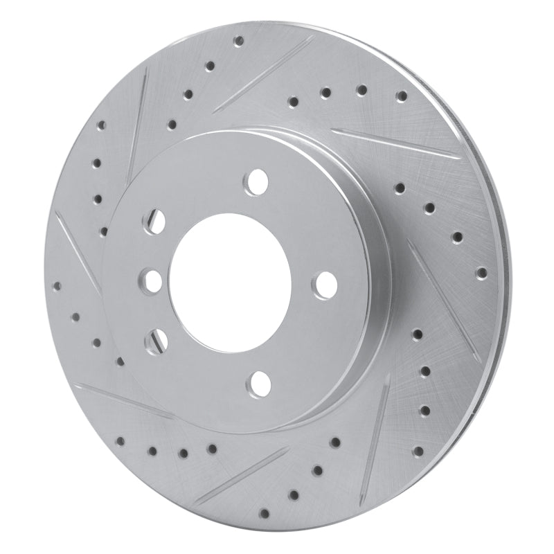 R1 Concepts R1 99-08 BMW 325CI (USA/Canada) Front Left Drilled & Slotted Silver Brake Rotor