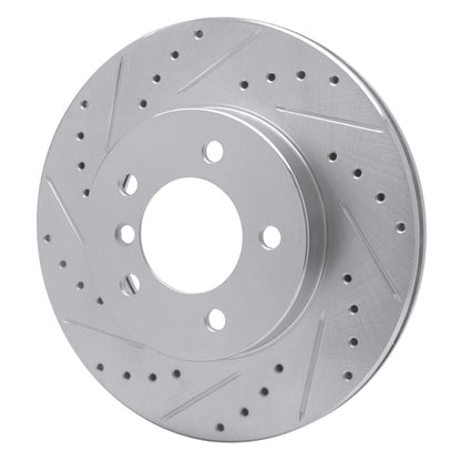 R1 Concepts R1 99-08 BMW 325CI (USA/Canada) Front Left Drilled & Slotted Silver Brake Rotor