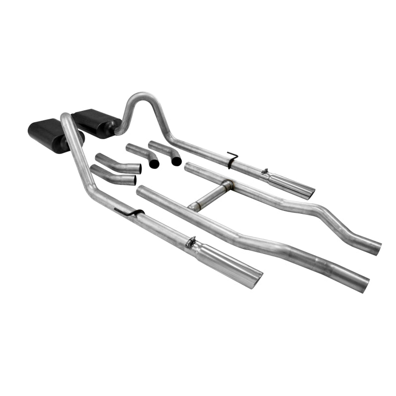 Flowmaster 55-57 Chevrolet 2.5in. American Thunder SS Crossmember-Back Exhaust System