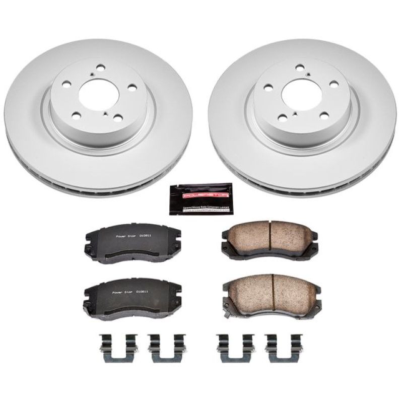 PowerStop Power Stop 1996 Subaru Legacy Front Z17 Evolution Geomet Coated Brake Kit
