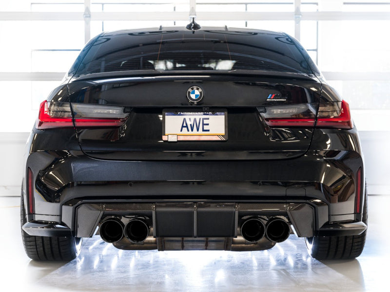 AWE Tuning SwitchPath Cat-Back Exhaust for BMW G8X M3/M4 - Diamond Black Tips