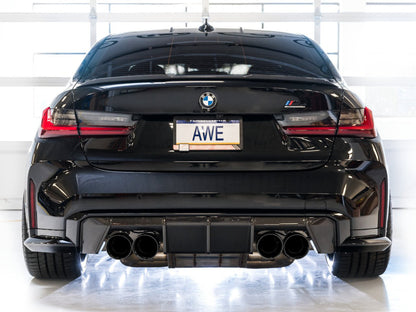 AWE Tuning SwitchPath Cat-Back Exhaust for BMW G8X M3/M4 - Diamond Black Tips