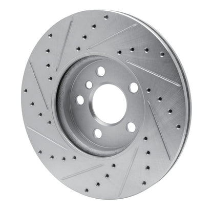 R1 Concepts R1 16-24 Mini Cooper Clubman Front Right Drilled & Slotted Silver Brake Rotor