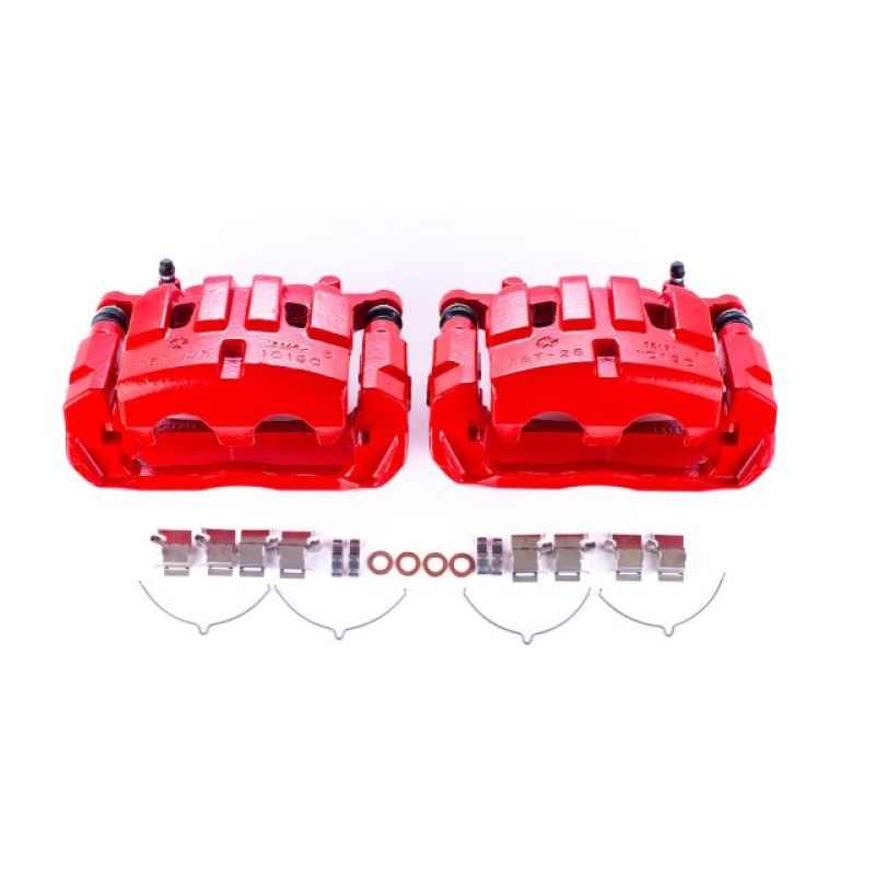 PowerStop Power Stop 14-18 Jeep Cherokee Front Red Calipers w/Brackets - Pair