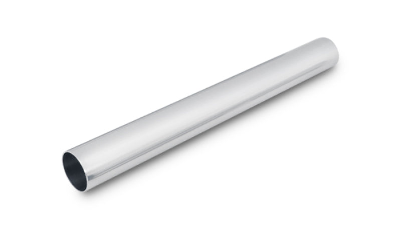 Vibrant 2in O.D. Universal Aluminum Tubing (18in long Straight Pipe) - Polished