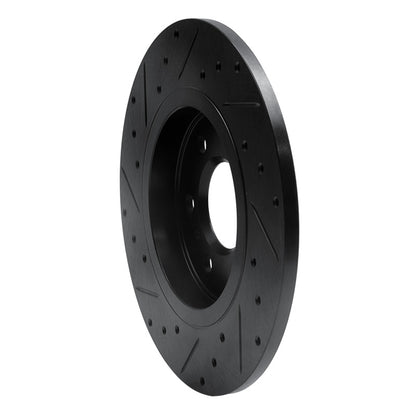 R1 Concepts R1 06-09 Buick Terraza Rear Right Drilled & Slotted Black Brake Rotor