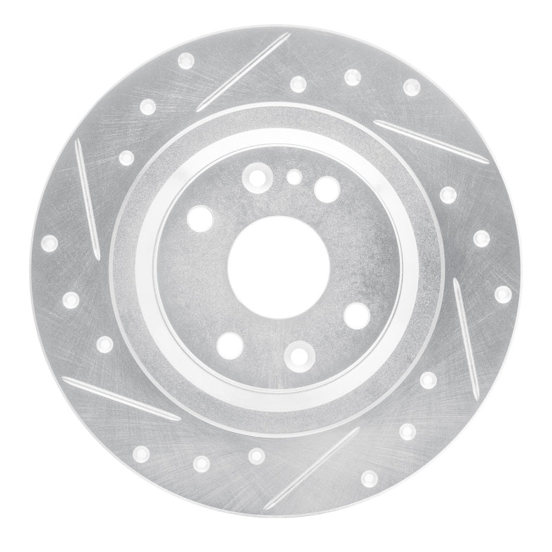 R1 Concepts R1 01-05 Mazda Miata Rear Left Drilled & Slotted Silver Brake Rotor