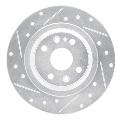 R1 Concepts R1 01-05 Mazda Miata Rear Left Drilled & Slotted Silver Brake Rotor