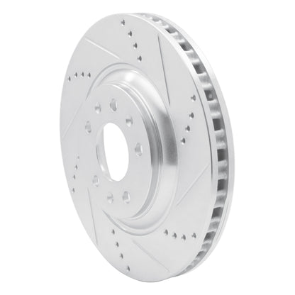 R1 Concepts R1 04-08 Cadillac CTS Front Right Drilled & Slotted Silver Brake Rotor