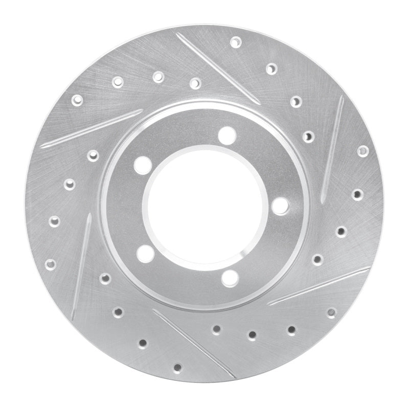 R1 Concepts R1 79-83 Toyota Pickup Front Right Drilled & Slotted Silver Brake Rotor