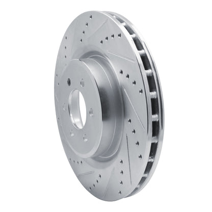 R1 Concepts R1 03-17 Dodge Viper Front Left Drilled & Slotted Silver Brake Rotor