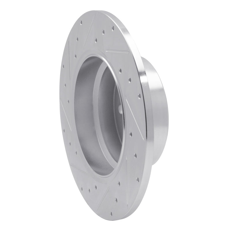 R1 Concepts R1 00-06 BMW X5 Rear Right Drilled & Slotted Silver Brake Rotor