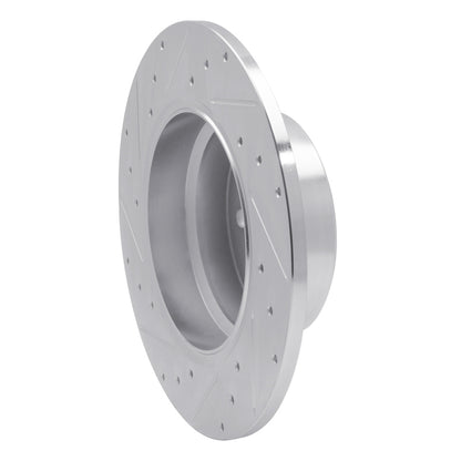R1 Concepts R1 00-06 BMW X5 Rear Right Drilled & Slotted Silver Brake Rotor
