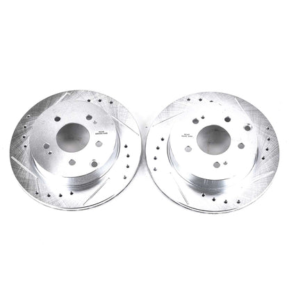 PowerStop Power Stop 06-12 Mitsubishi Eclipse Rear Evolution Drilled & Slotted Rotors - Pair