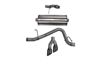 CORSA Performance Corsa 2015-2020 Chevy Tahoe/GMC Yukon Cat-Back Exhaust Sport 3in Single Side Twin Black 4in Tips