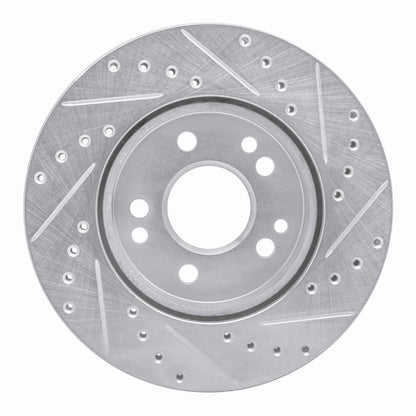 R1 Concepts R1 84-95 Mercedes-Benz 260E Front Left Drilled & Slotted Silver Brake Rotor