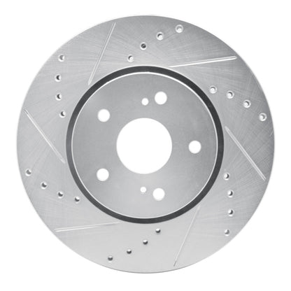 R1 Concepts R1 10-13 Suzuki Kizashi Front Left Drilled & Slotted Silver Brake Rotor