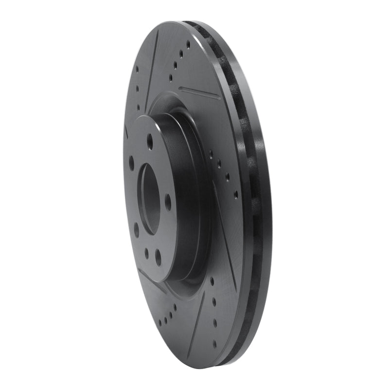 R1 Concepts R1 91-20 Alfa Romeo 164 Front Left Drilled & Slotted Black Brake Rotor