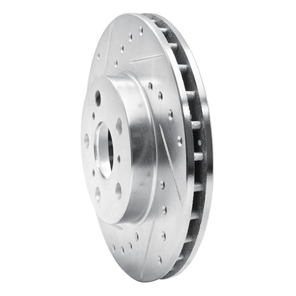 R1 Concepts R1 87-91 Toyota Camry Front Left Drilled & Slotted Silver Brake Rotor
