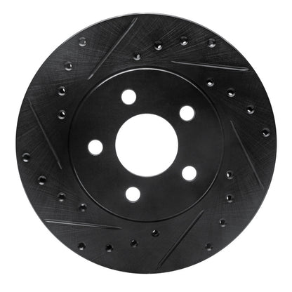 R1 Concepts R1 84-95 Chrysler Imperial Front Left Drilled & Slotted Black Brake Rotor