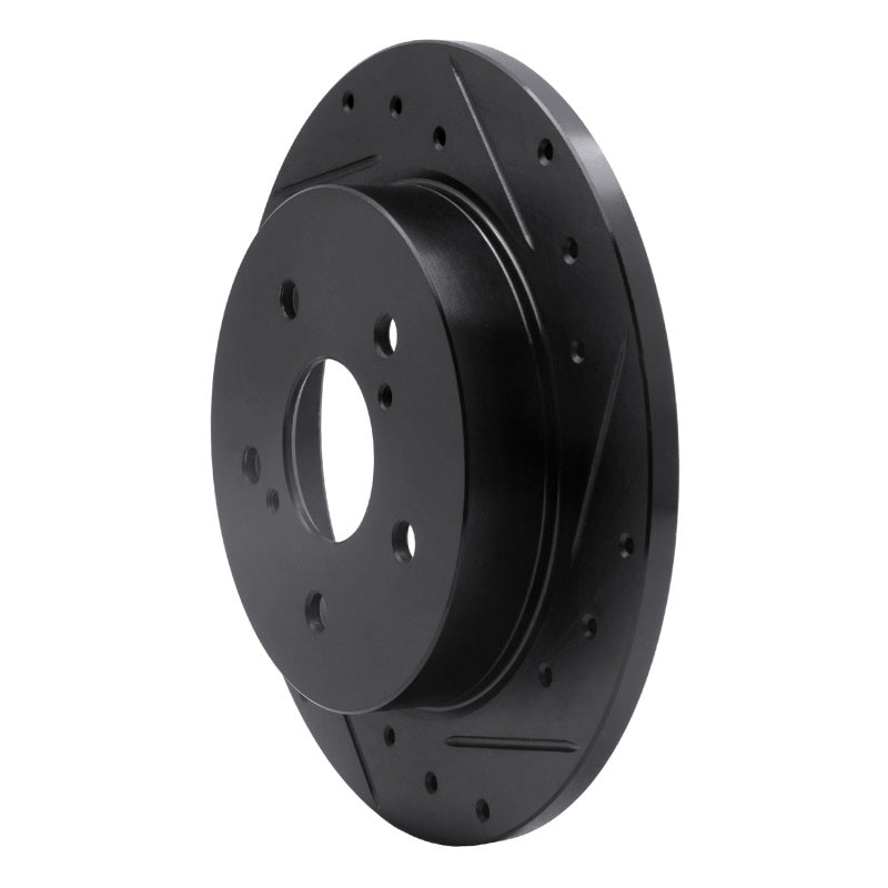 R1 Concepts R1 10-13 Suzuki Kizashi Rear Right Drilled & Slotted Black Brake Rotor